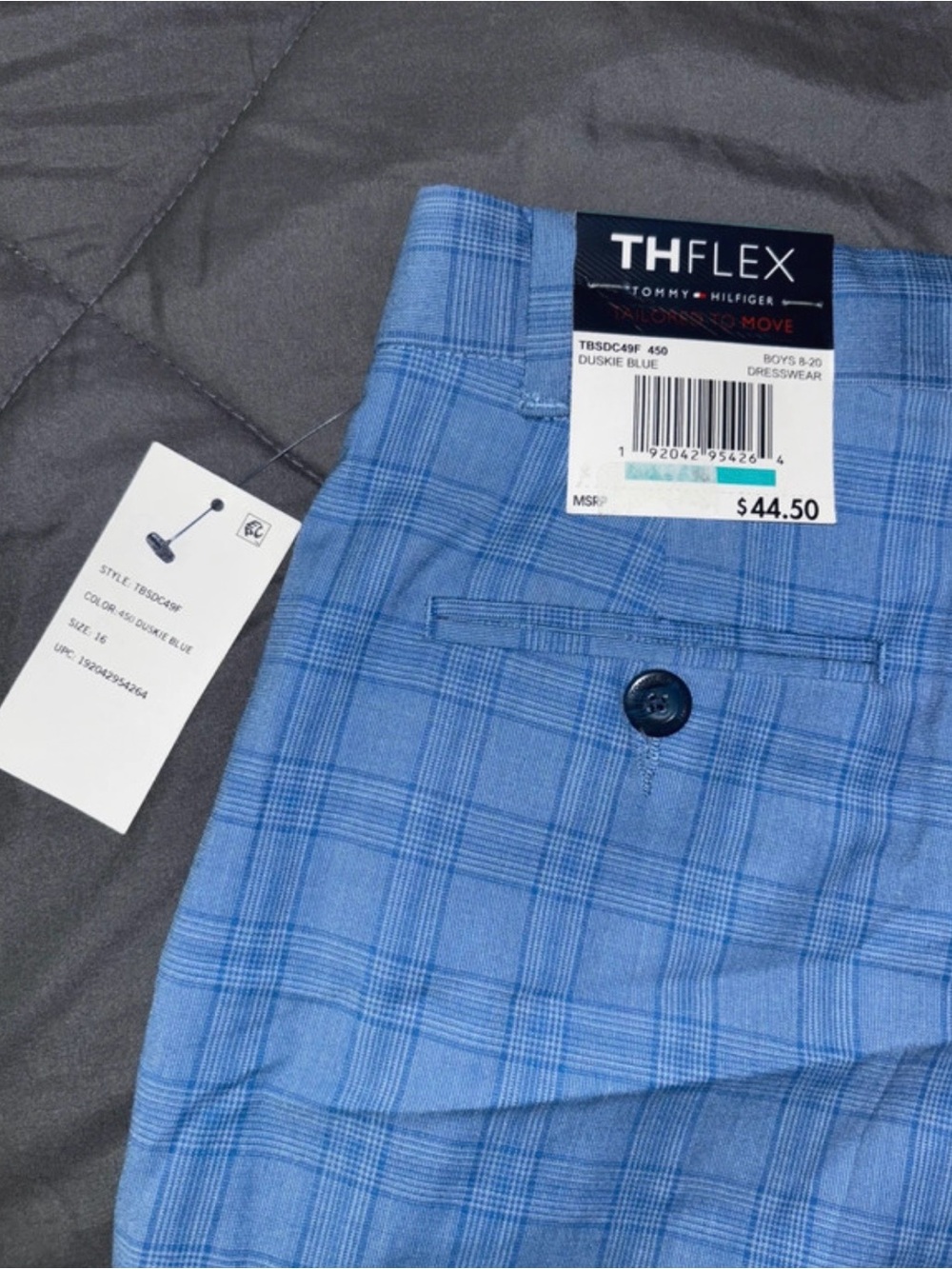 Tommy Hilfiger Duskie Blue Plaid TH Flex Dress Pants
